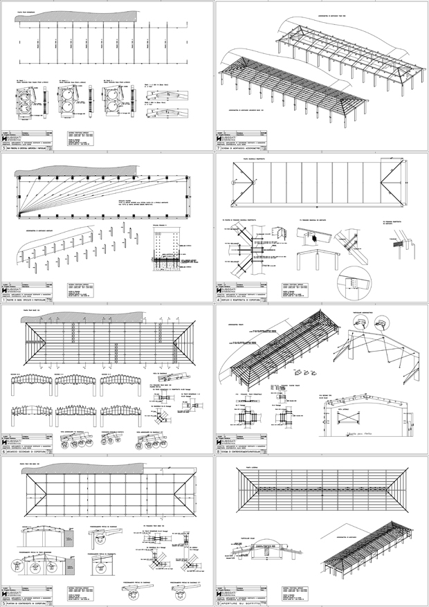 Immagine raffigurante un disegno esecutivo di una struttura in legno dell'ufficio tecnico Subissati strutture e case in legno